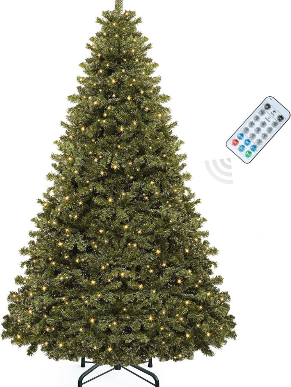 NEW YITAHOME 7.5ft Prelit Green Spruce Christmas Tree Remote 550 Lights